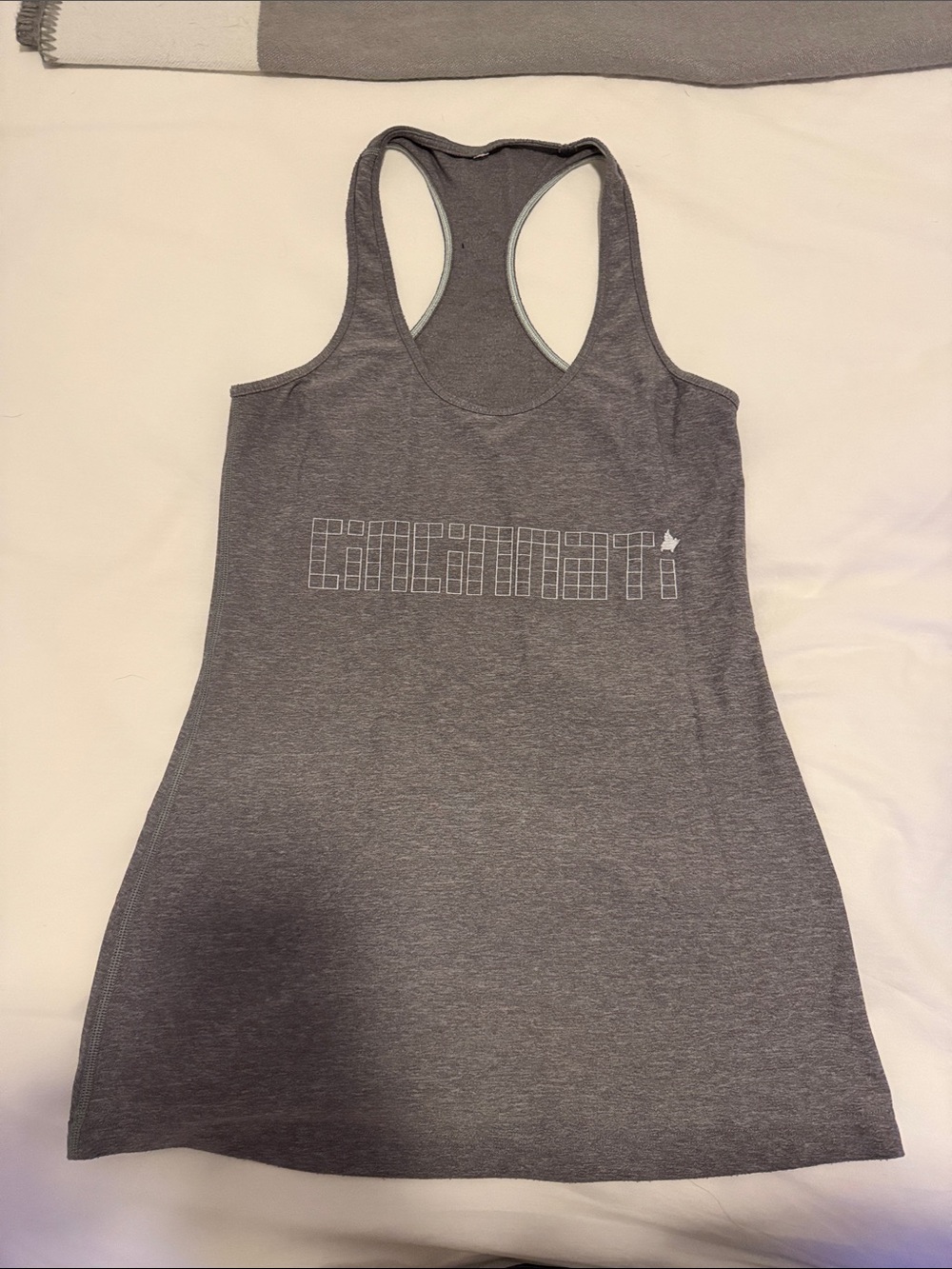 lululemon Swiftly tech Gray Racerback Logo Tank